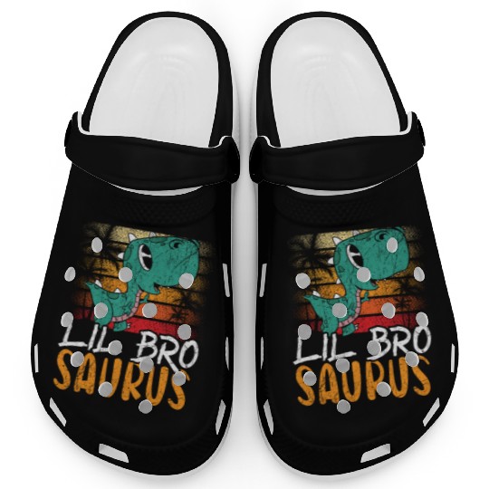 Lil Bro Saurus Best Bro Ever Brotherhood Dinosaur Clogs