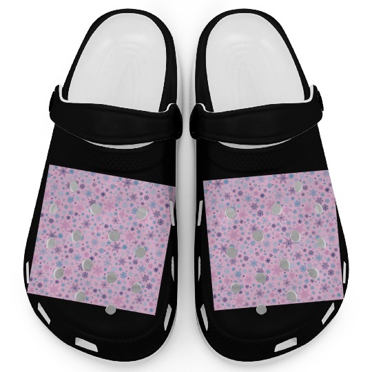 Snowflakes Pattern Colorful Clogs