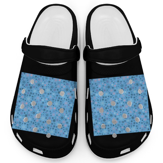 Snowflakes Pattern Colorful Clogs