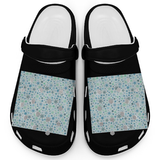 Snowflakes Pattern Colorful Clogs