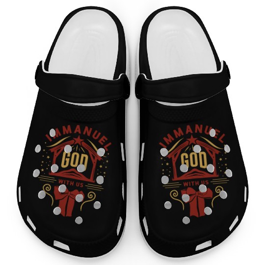 Immanuel God With Us Christmas Holiday Xmas Clogs