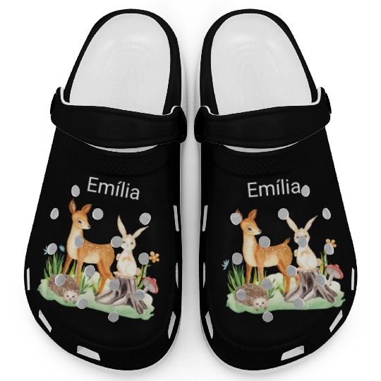 Animal deer rabbit hedgehog Emília Clogs