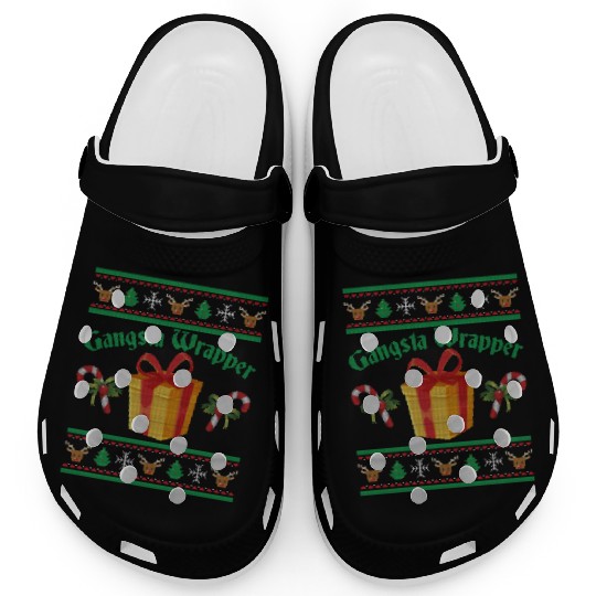 Gangsta Wrapper Christmas Candy Canes Clogs