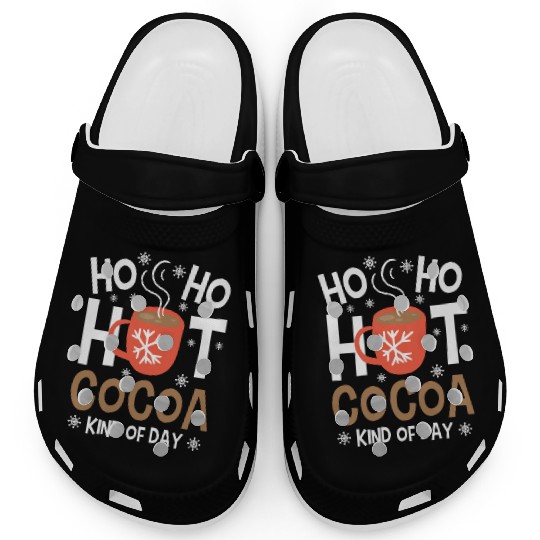 Christmas Funny Ho Ho Hot Cocoa Xmas Holiday Gift Clogs