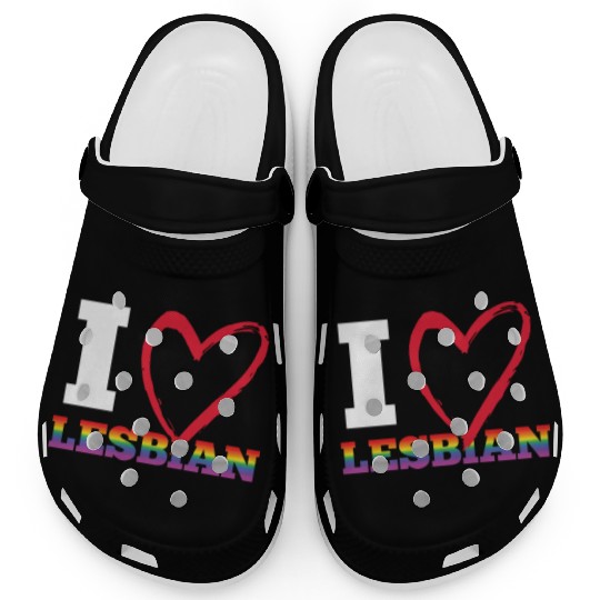 LGBT Gay Pride Lesbian I Love Lesbians Clogs