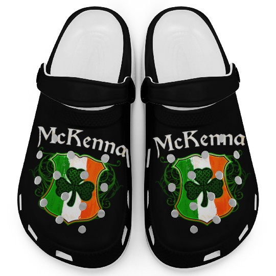 McKenna Irish Surname Ireland Flag Shield Shamrock Clogs
