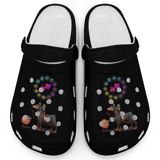 Funny Dog Lover Horoscope Sagittarius Zodiac Sign Clogs