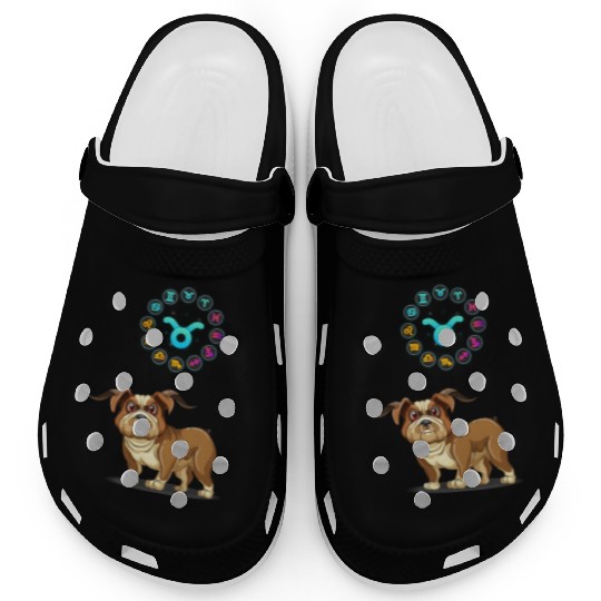 Funny Dog Lover Horoscope Taurus Zodiac Sign Cool Clogs
