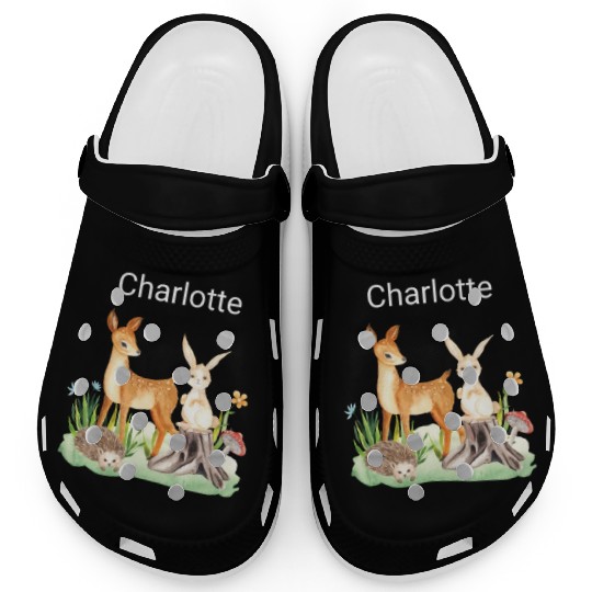 Animal deer rabbit hedgehog Charlotte Clogs