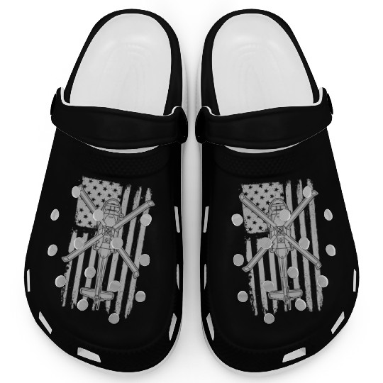 Blackhawk Military Helicopter American Flag UH60 Clogs