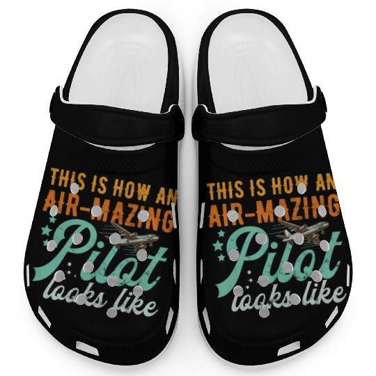 Aircraft Pun Airmazing Pilot - Airline Pilot Clogs