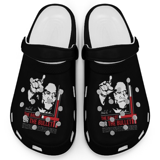 MALCOLM X Motivation quote Clogs