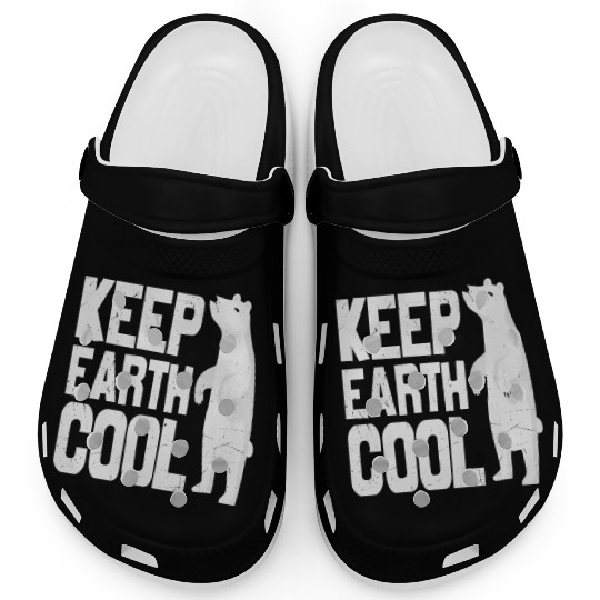 Keep Earth Cool Earth Protect Polar Bear Animal Clogs