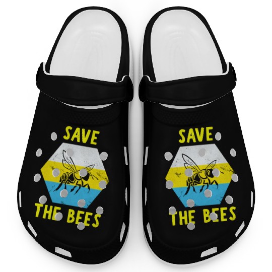 Save The Bees Retro Vintage Pullover Clogs
