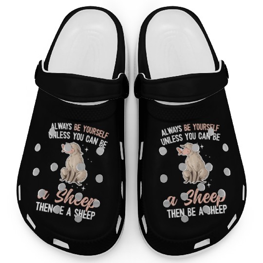 Cute Lamb Saying - Farmer & Sheep Clogs