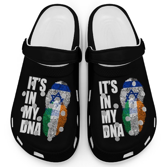 Israel And Irish Mix Heritage DNA Flag Clogs