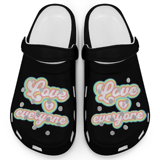 Rainbow unisex love for everyone Clogs