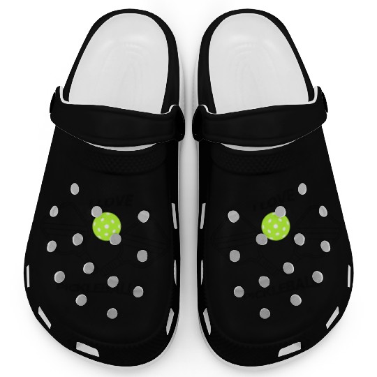 i love pickleball Clogs