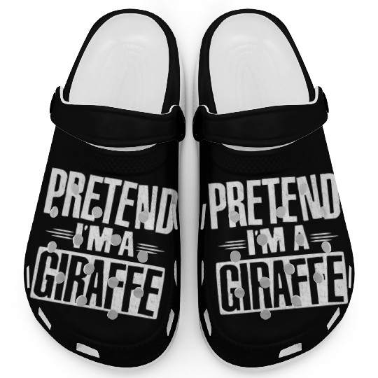 Pretend I'm A Giraffe Easy Lazy Halloween Costume Clogs