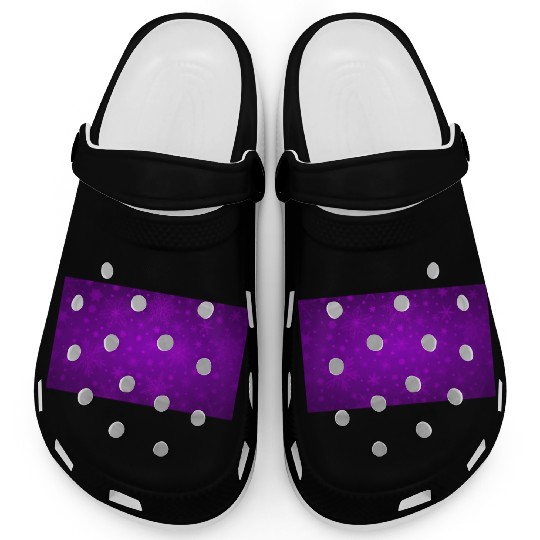 Beautiful Purple Snowflakes Pattern Clogs