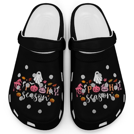 Funny Halloween Retro Spooky Season Clogs