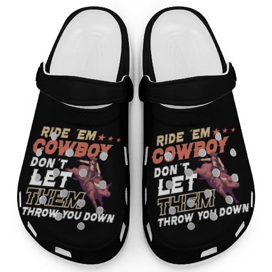 Rodeo Bull Riding Livestock Show Farmer Cattle Clogs