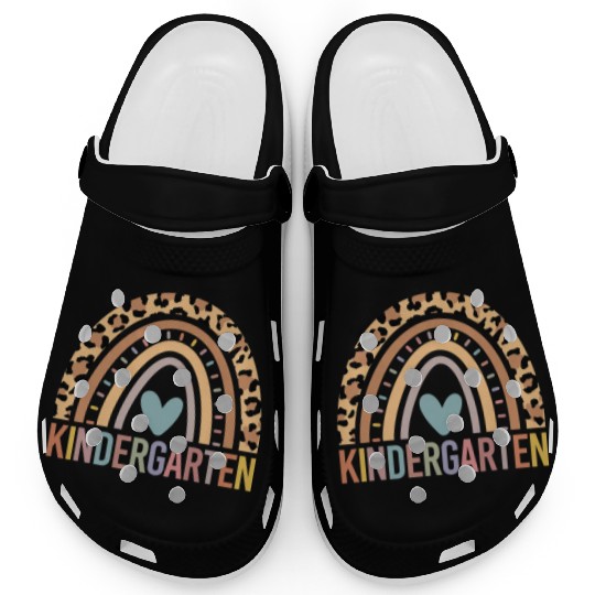 Kindergarten Rainbow Girls Boys Teacher Team Kinde Clogs