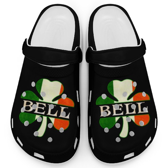Bell Irish Surname Ireland Flag Shamrock Clogs