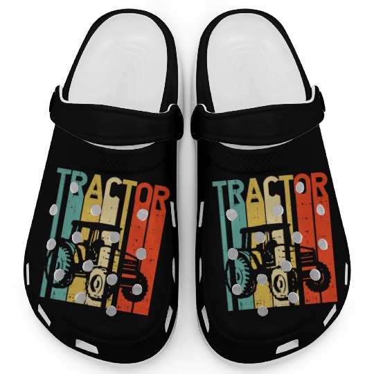 Tractor Retro Farm Truck Farming Life Country Farm Clogs
