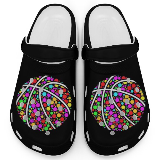 International Dot Day Colored Basketball Polka Dot Clogs