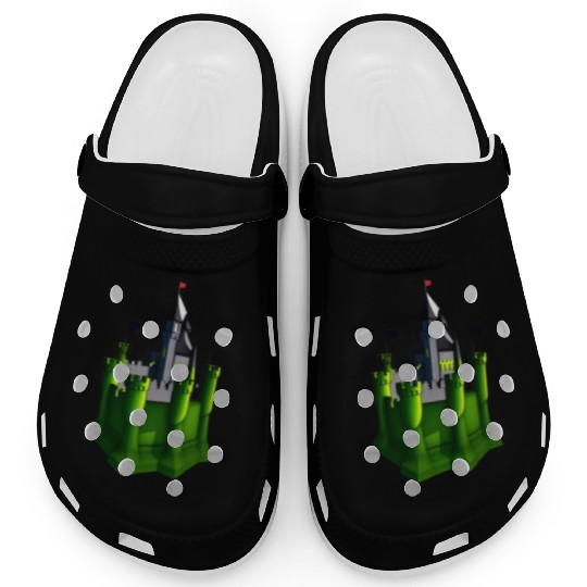 Castle 3d _ classic castle 3d sticker. Clogs