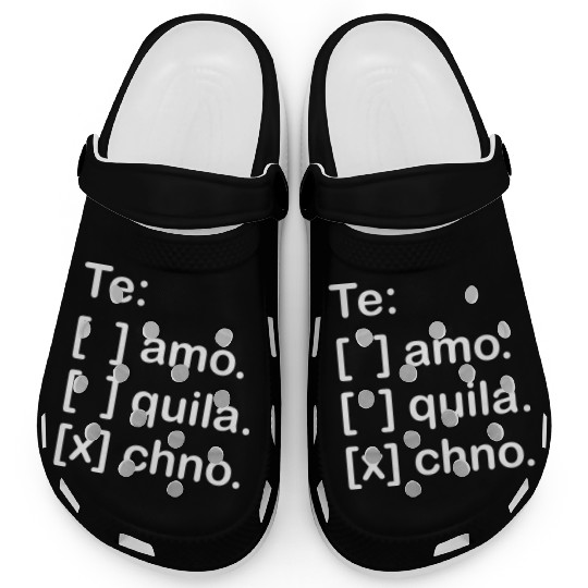 I Love You Tequila & Techno Te Amo Tequila Techno Clogs