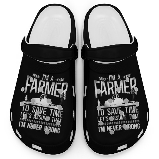 Farming Farmer Tractor Vintage I'm Clogs