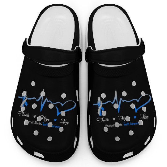 Faith Hope Love Charcot Marie Tooth Awareness Clogs