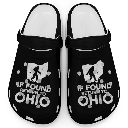 Funny Bigfoot If Found Return To Ohio Map Design Clogs