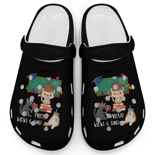 Cat School Student, Proud Mom & Dad Clogs