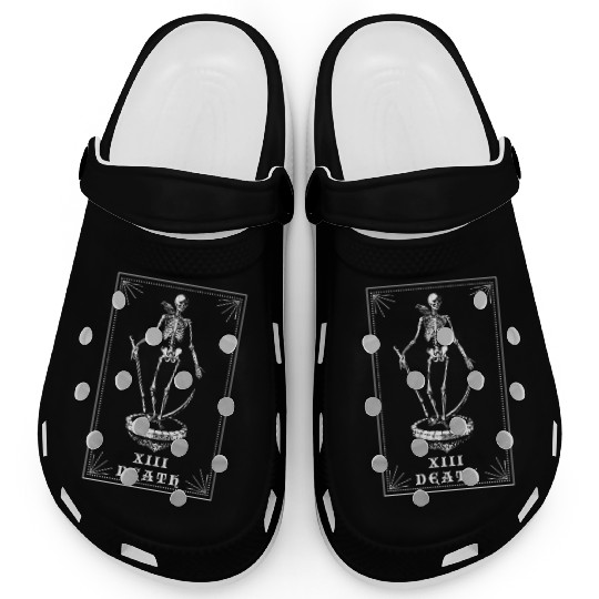 Bone Skeleton Tarot Card Halloween Clogs