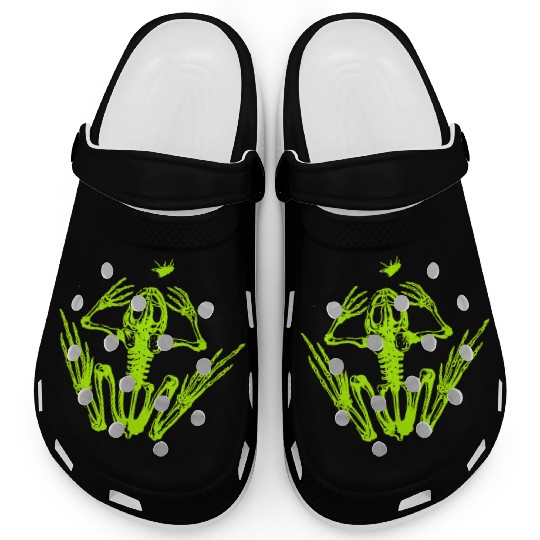 Frog Skeleton Clogs