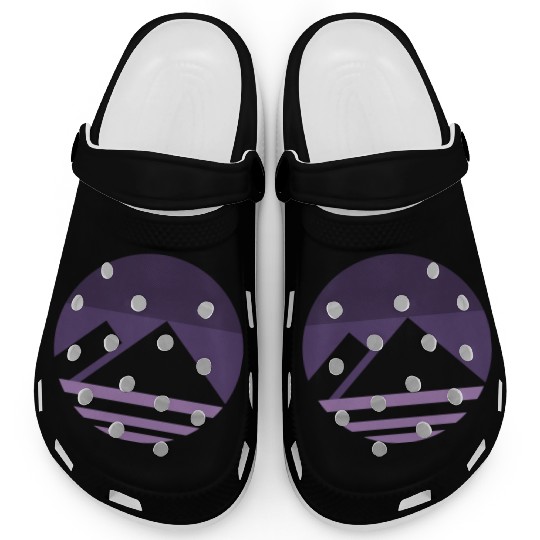 Purple Mountain Aesthetic Nature Grunge Clogs