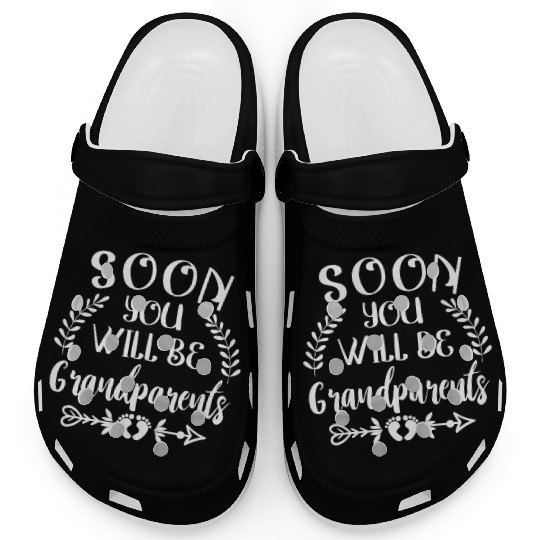 You Will Soon Become Grandparents. Grandma Grandpa Clogs