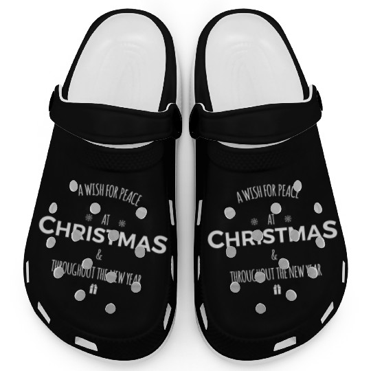 a wish for peace at christmas and newyear Clogs