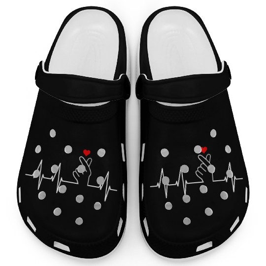 K-pop Merch Saranghae Kpop Sign Finger Heart Clogs