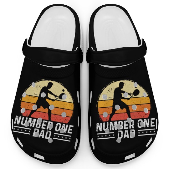 Number One Dad - Racquet Sports Lover Tennis Sport Clogs