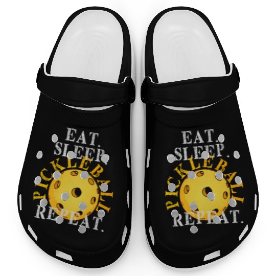 EAT SLEEP PICKLEBALL REPEAT LOVER FUNNY Clogs