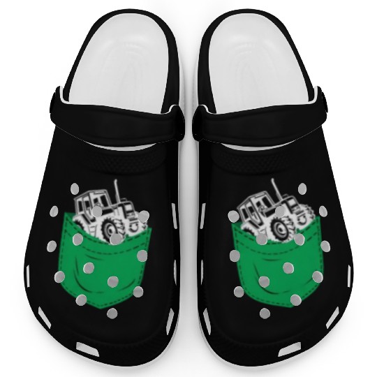 Farming Farmer Pocket Tractor Clogs