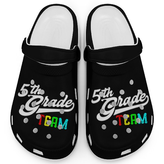 5Th Grade Team Baseball Style Teacher Team Clogs