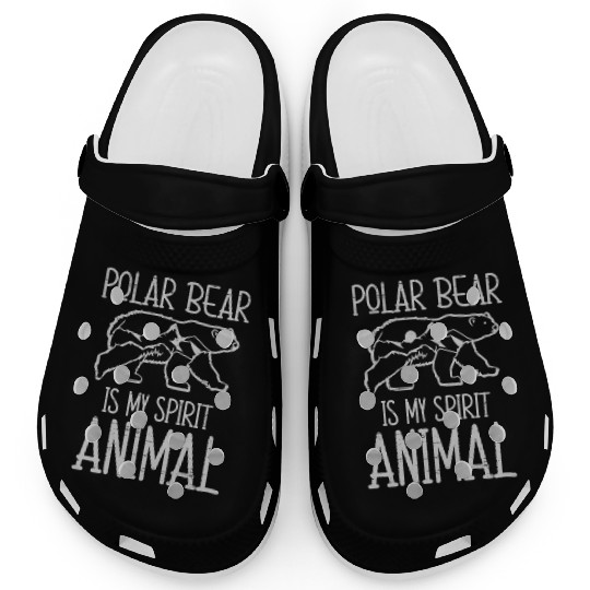 Polar Bear Is My Spirit Animal Wildlife Cub Clogs