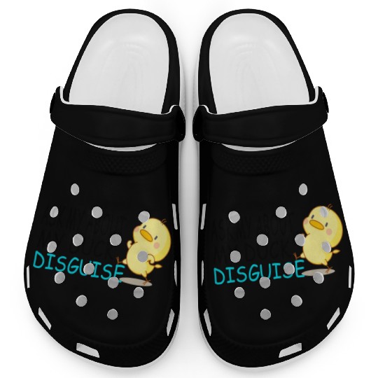 Ask Me About My Duck Disguise Funny Quack Costume Clogs