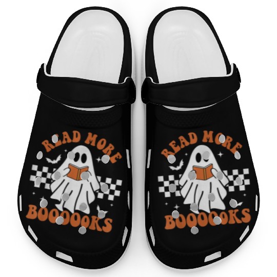 Cute Booooks Ghost Read More Books Funny Teacher Clogs
