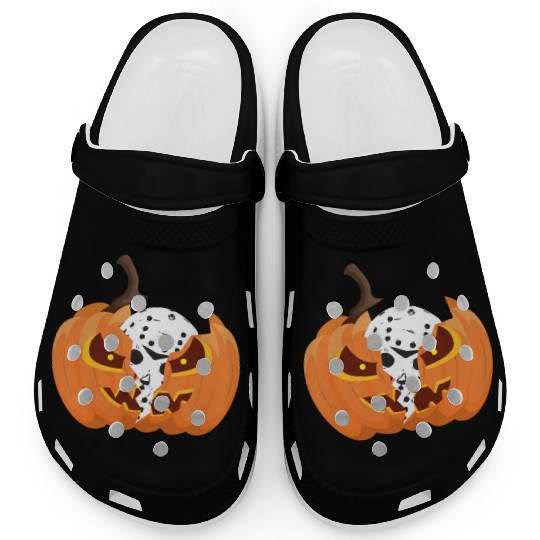 Pumkin Halloween party Jason hokey mask Friday Clogs